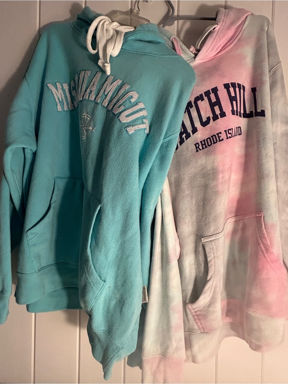 2 Baypointe Rhode Island Hoodie XL lot Watch Hill Misquamicut RI Blue Tie Dye